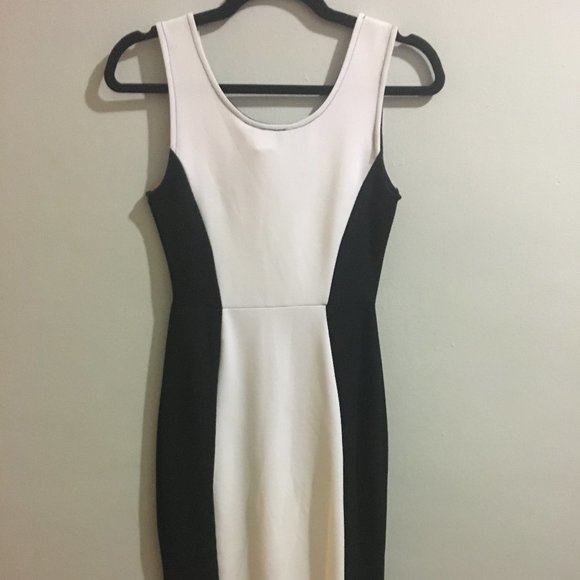 Black and White Fitted Dress - Item#1 - Picture 1 of 4